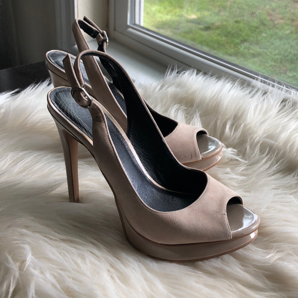 Trouve Tan Suede Heels